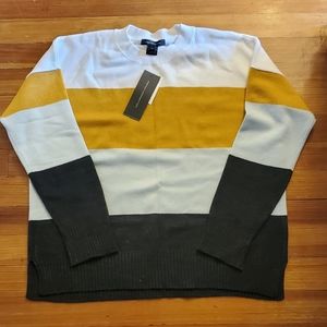 French Connection Multi-colored Pullover Sweater, Size L, BNWT